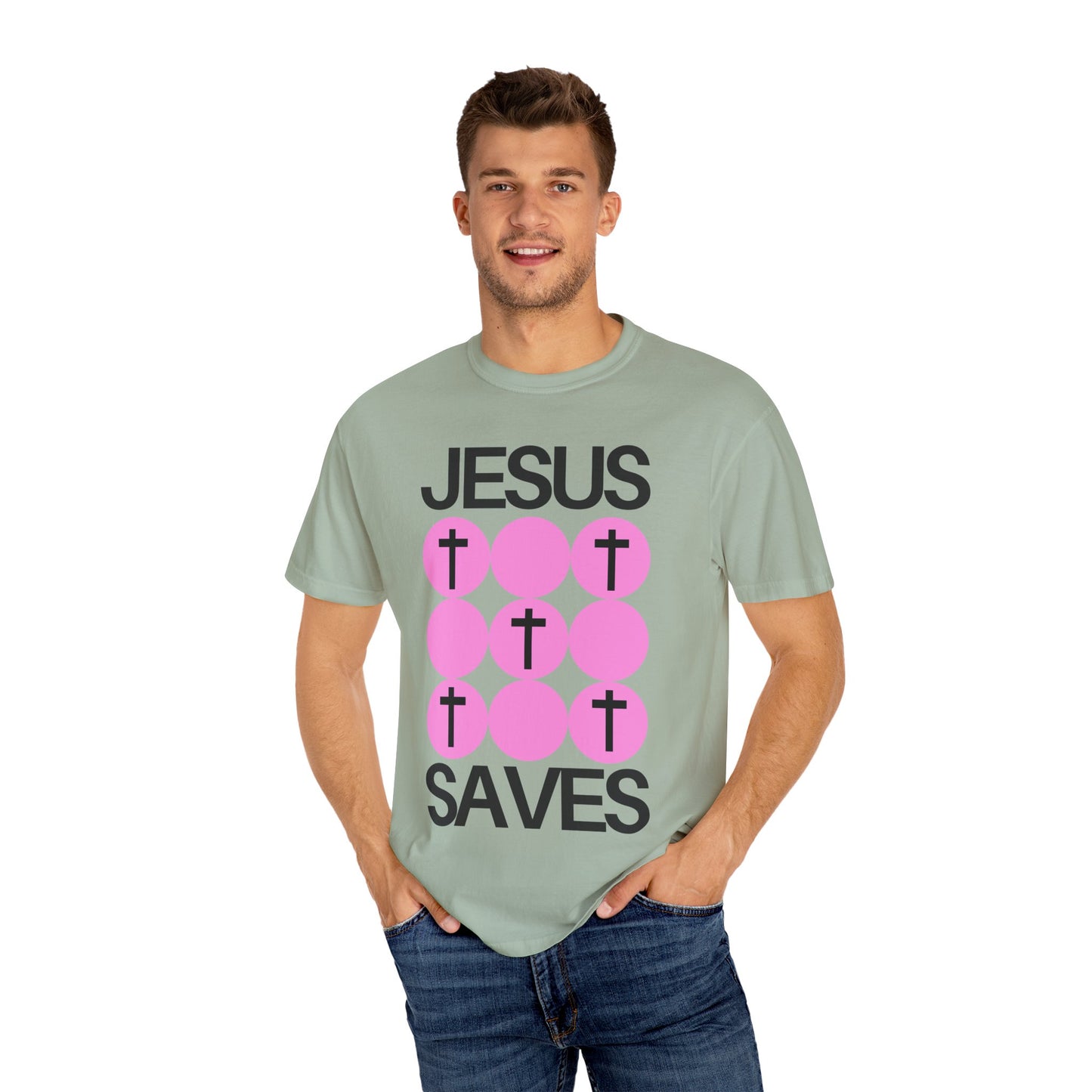 Jesus Saves (Unisex Garment-Dyed T-shirt)