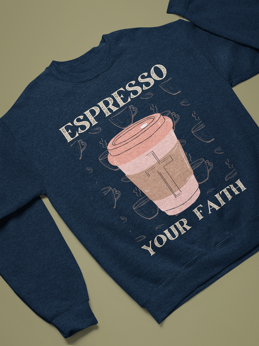 Espresso Your Faith (Unisex Heavy Blend™ Crewneck Sweatshirt)