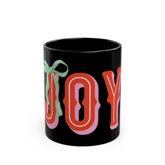 Joyful Black Mug - 11oz & 15oz Coffee Cup