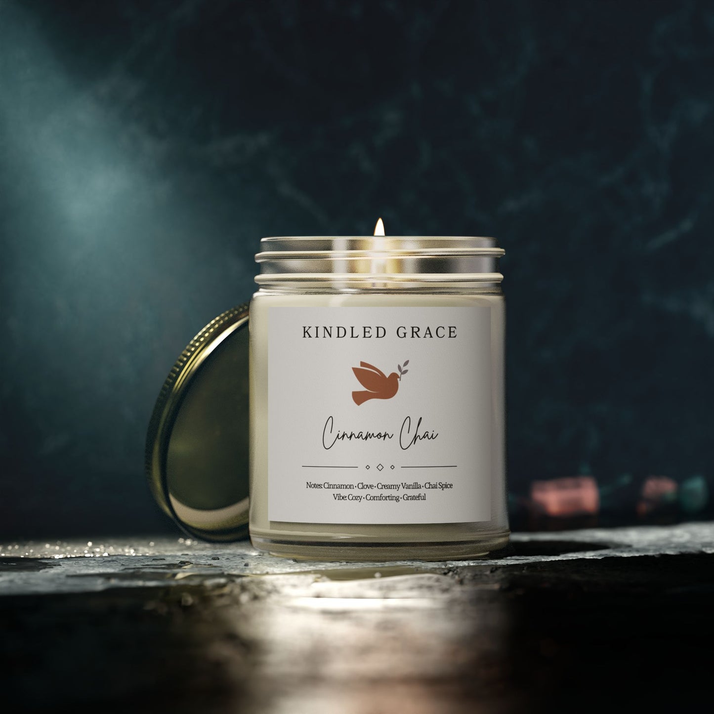 Cinnamon Chai Scented Candle - Cozy Aromatherapy (4oz, 9oz)