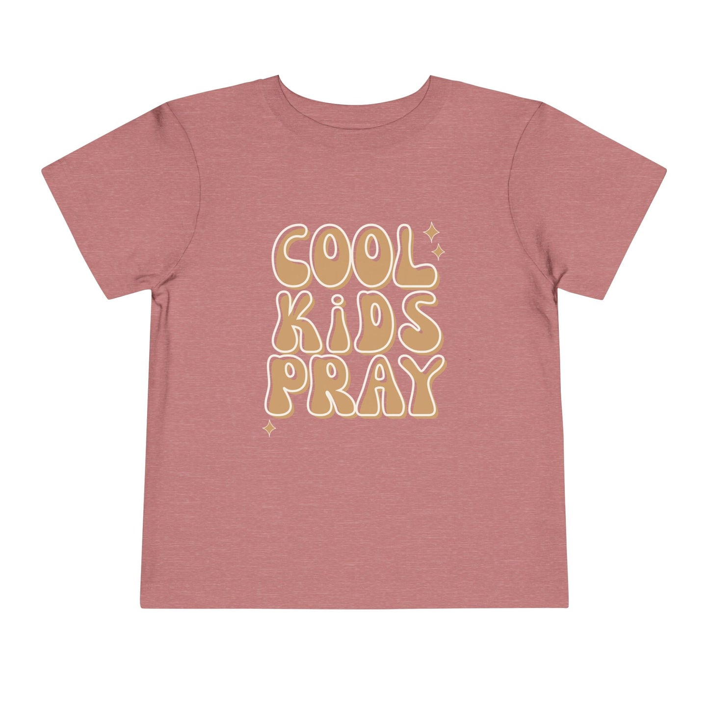Cool Kids Pray Toddler Tee — Cute Retro Graphic Kids T‑Shirt