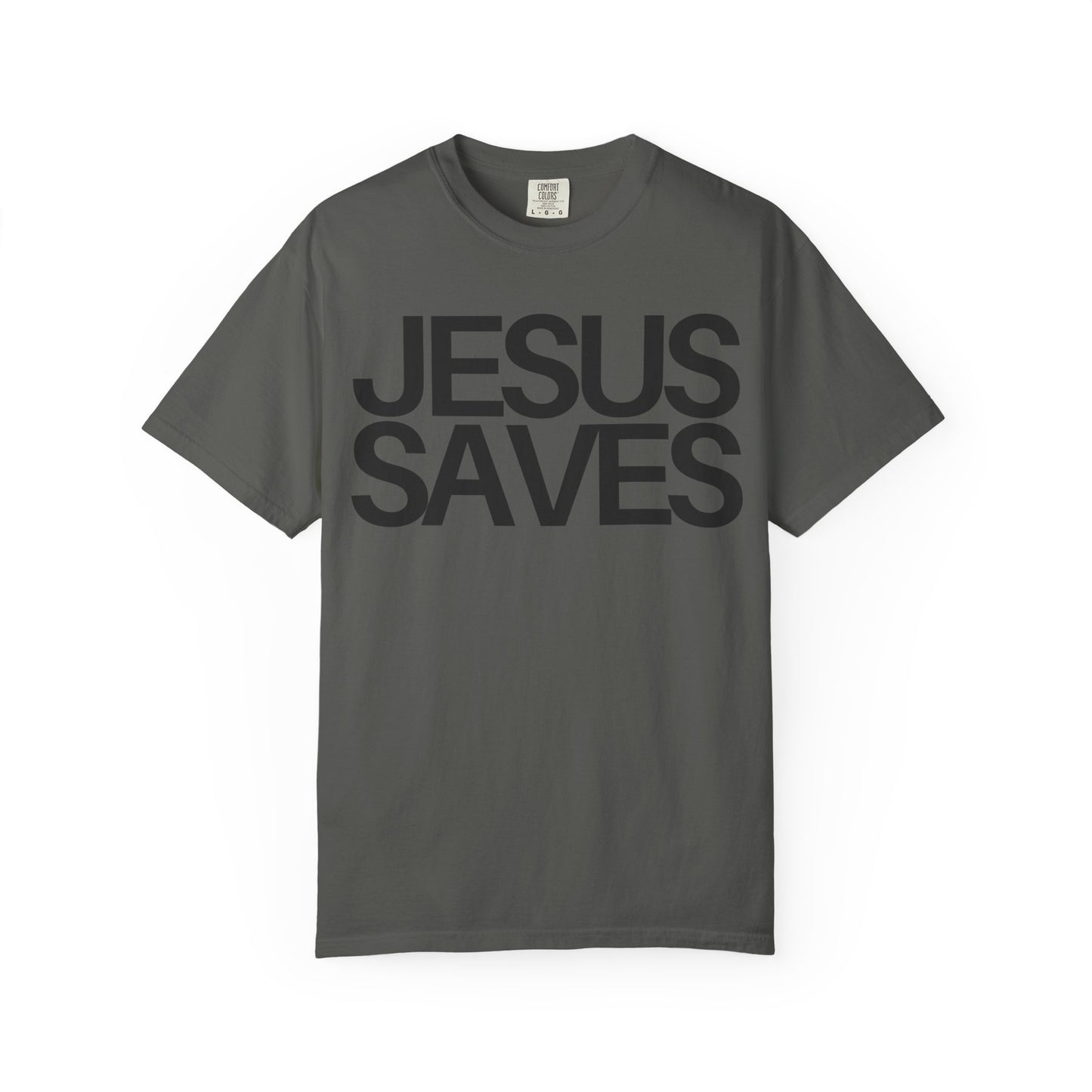 Bold Jesus Saves (Unisex Garment-Dyed T-shirt)