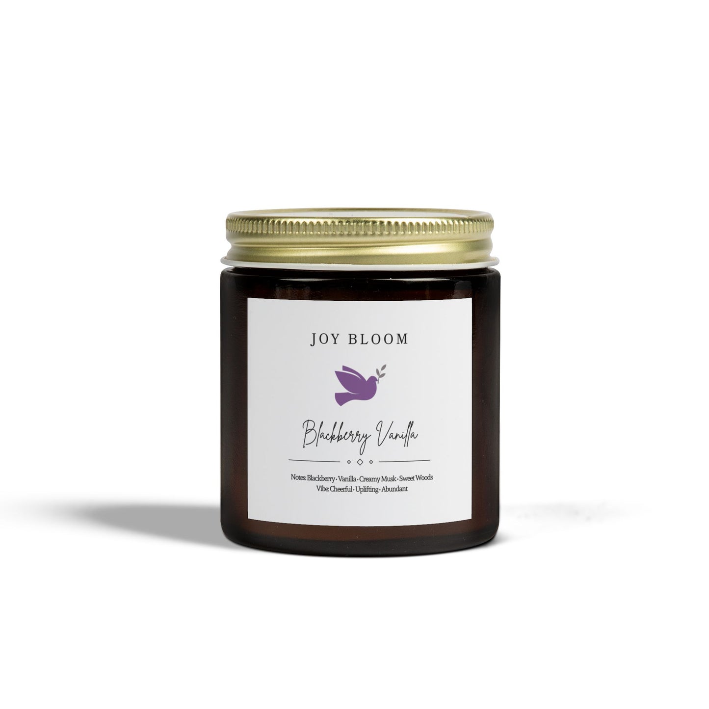 Joy Bloom Scented Candles - Coconut Apricot Wax (Blackberry Vanilla)