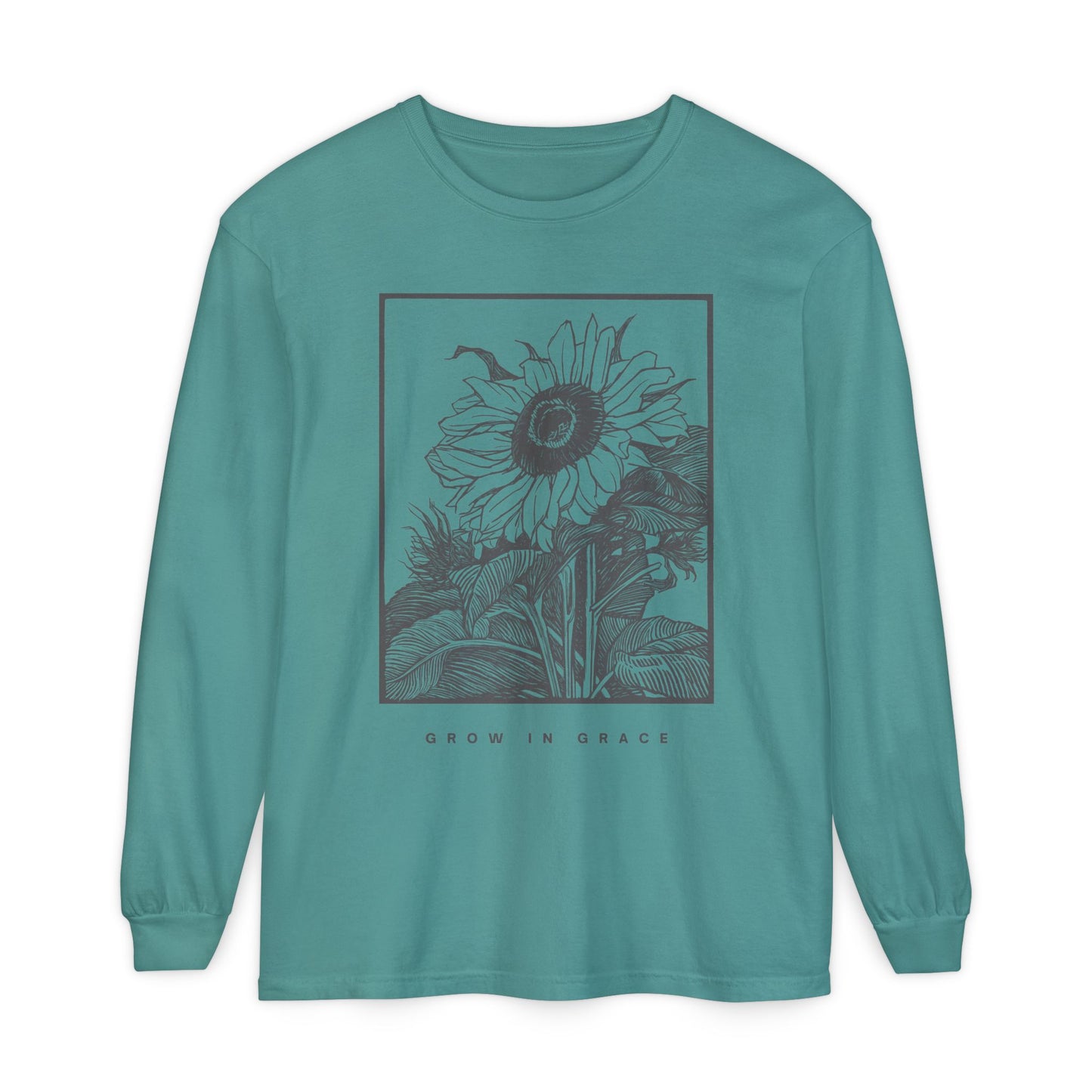 Grow in Grace (Unisex Garment-dyed Long Sleeve T-Shirt)