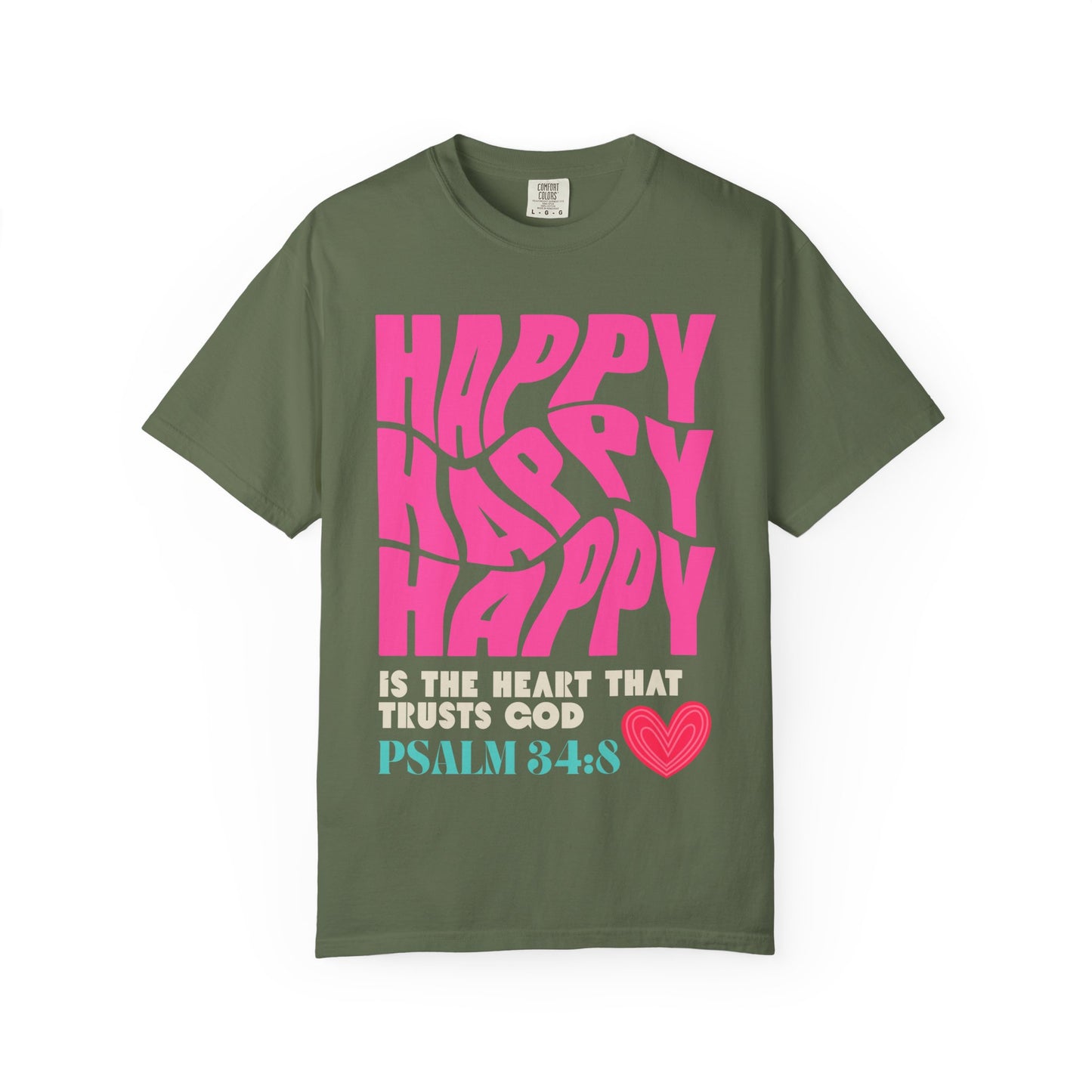 Happy Heart (Unisex Garment-Dyed T-shirt)