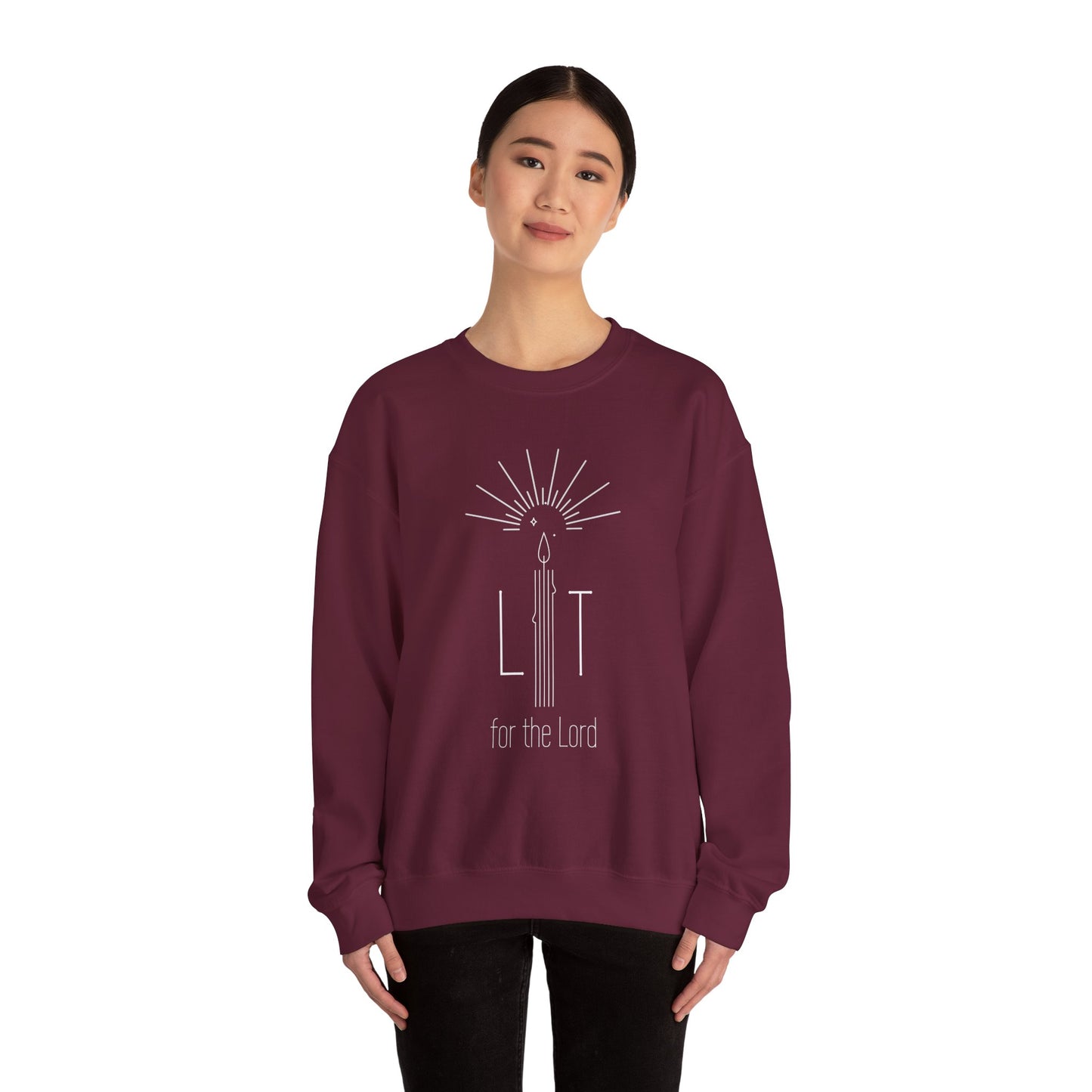 Lit for the Lord (Unisex Heavy Blend™ Crewneck Sweatshirt)