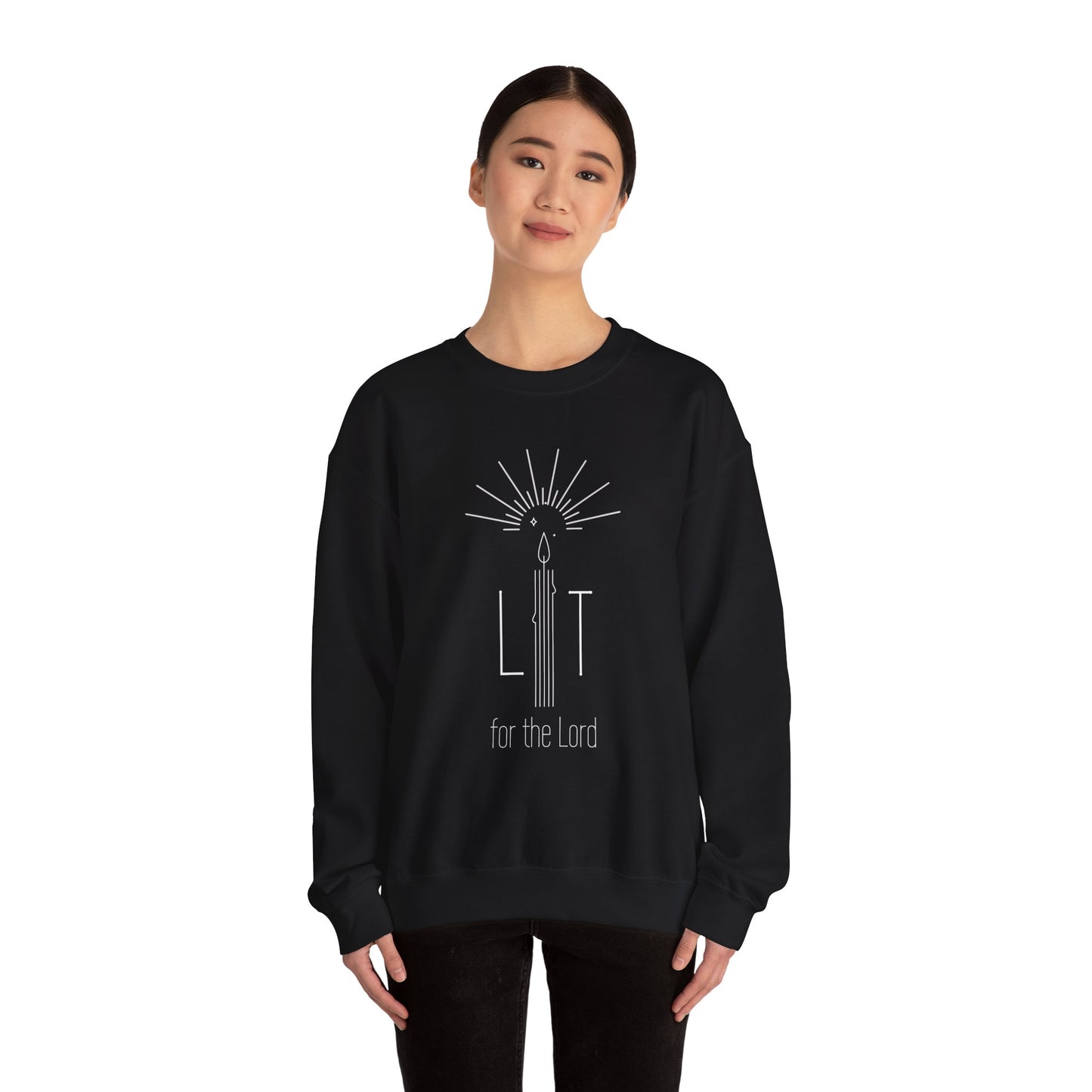 Lit for the Lord (Unisex Heavy Blend™ Crewneck Sweatshirt)