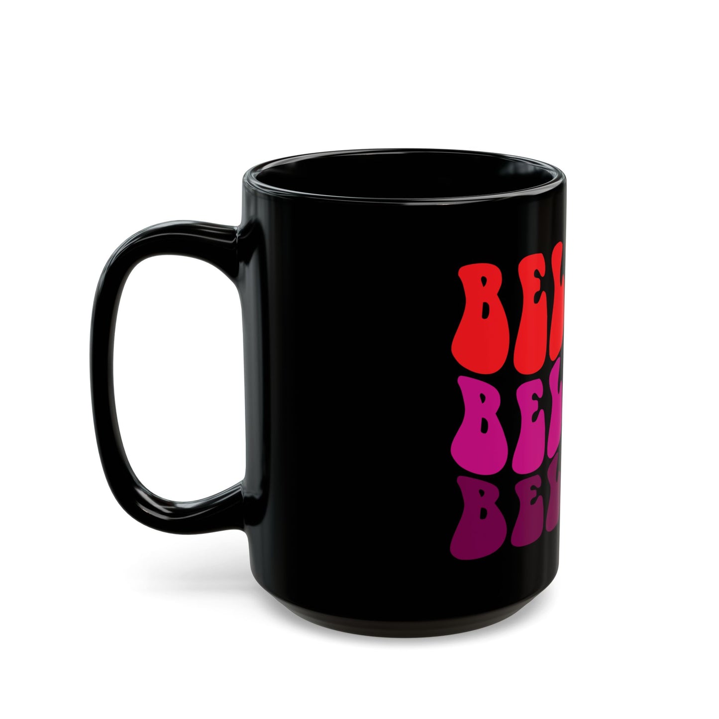 Retro Believe Mug - Colorful 11oz & 15oz Black Coffee Cup for Inspiration and Motivation