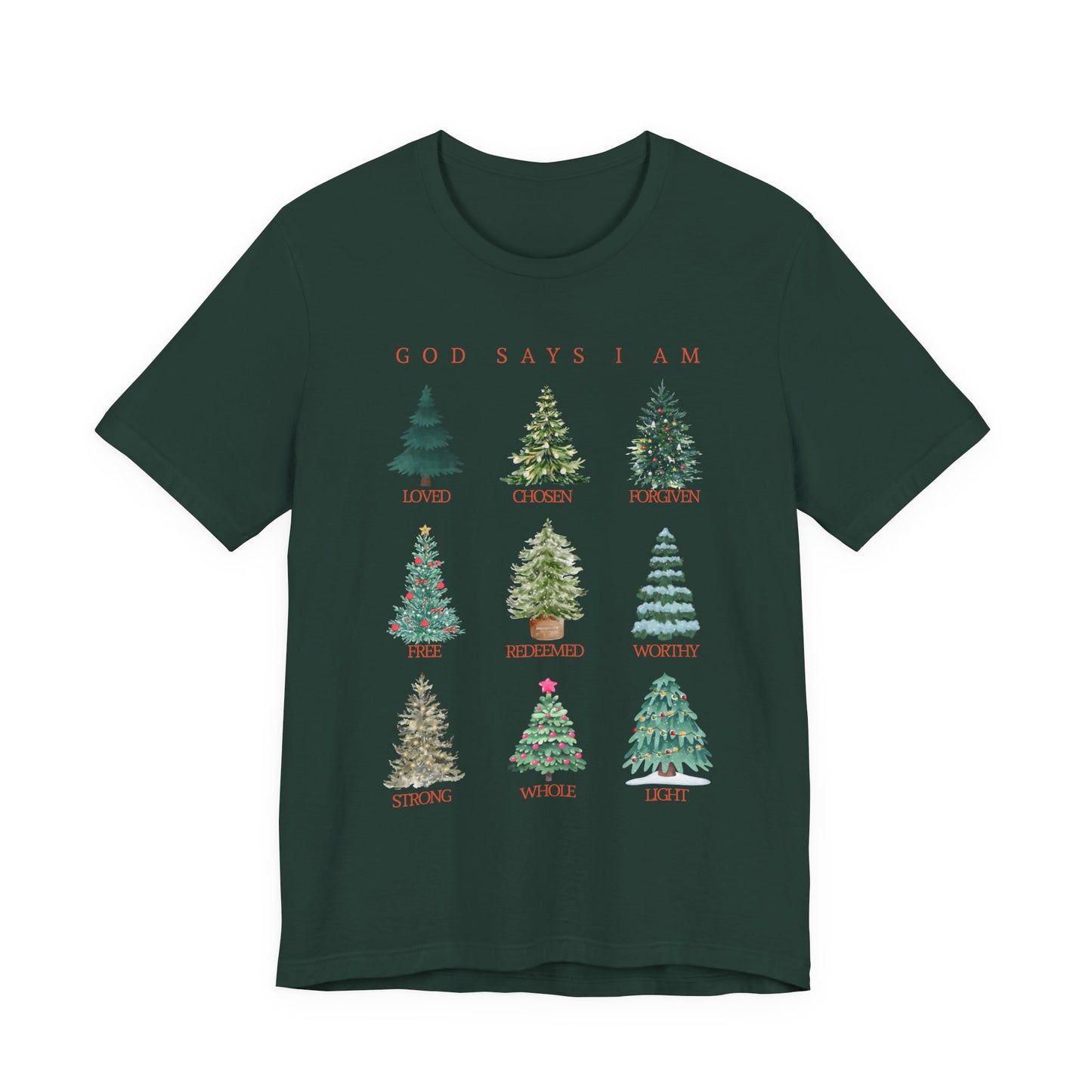 God Says I Am (Unisex - Inspirational Christmas Tree Shirt)