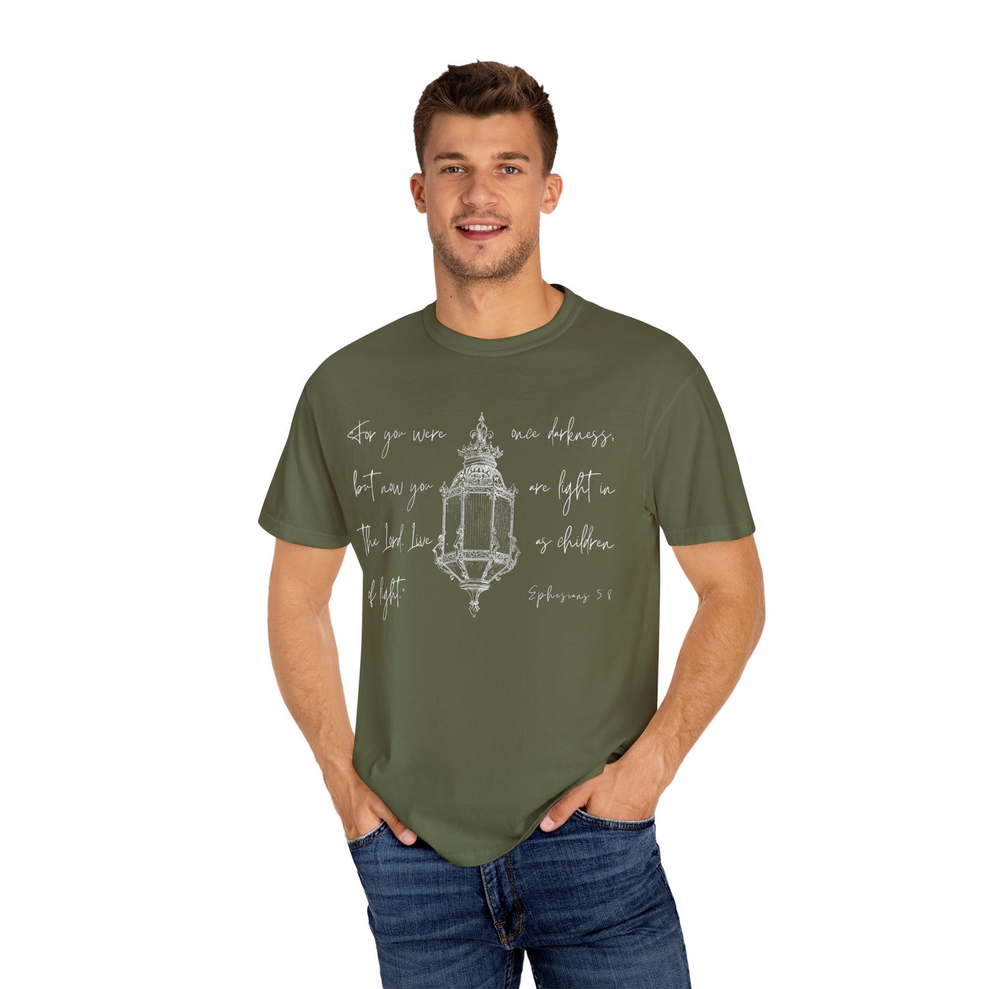 Light in the Lord (Unisex Garment-Dyed T-shirt)