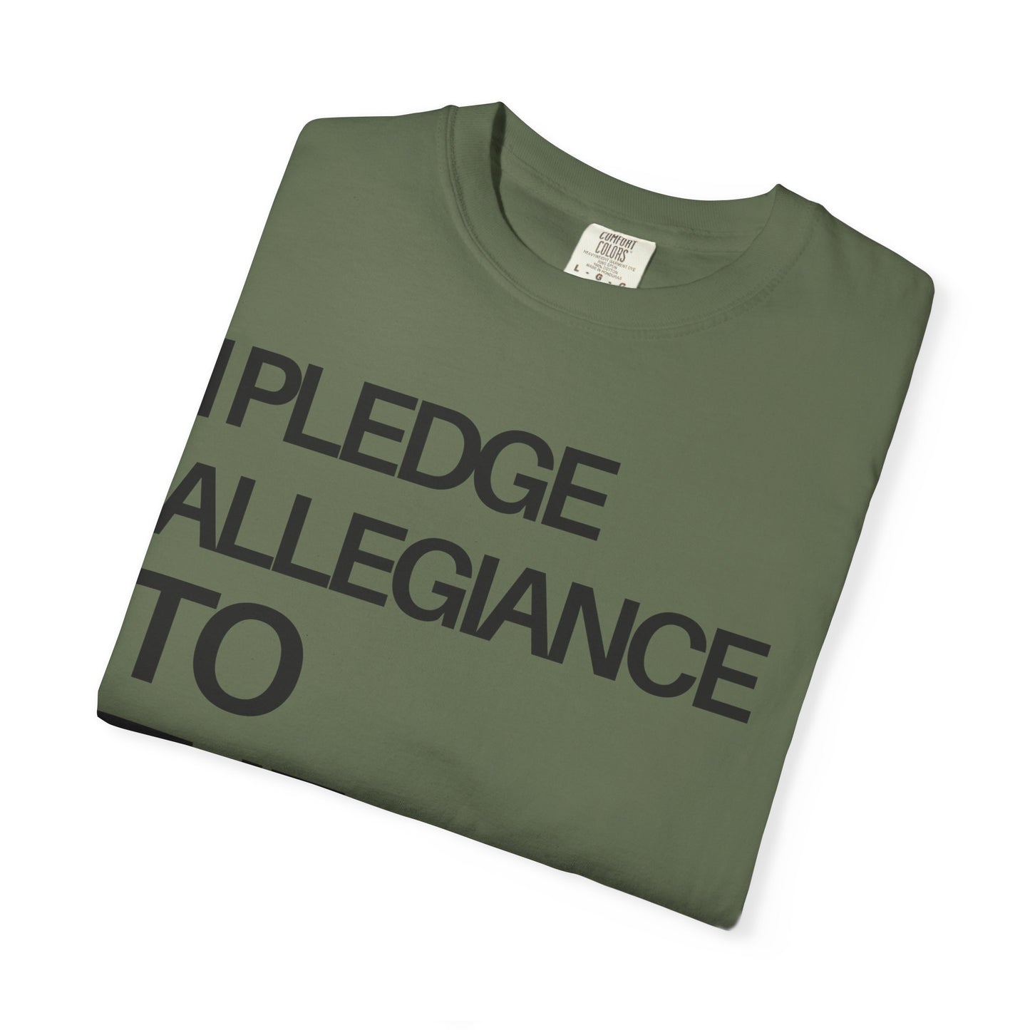 Front Side - I Pledge Allegiance To The Cross (Unisex Garment-Dyed T-shirt)