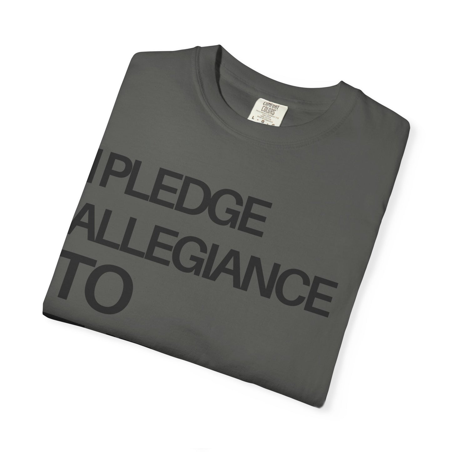 Front Side - I Pledge Allegiance To The Cross (Unisex Garment-Dyed T-shirt)