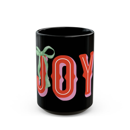 Joyful Black Mug - 11oz & 15oz Coffee Cup