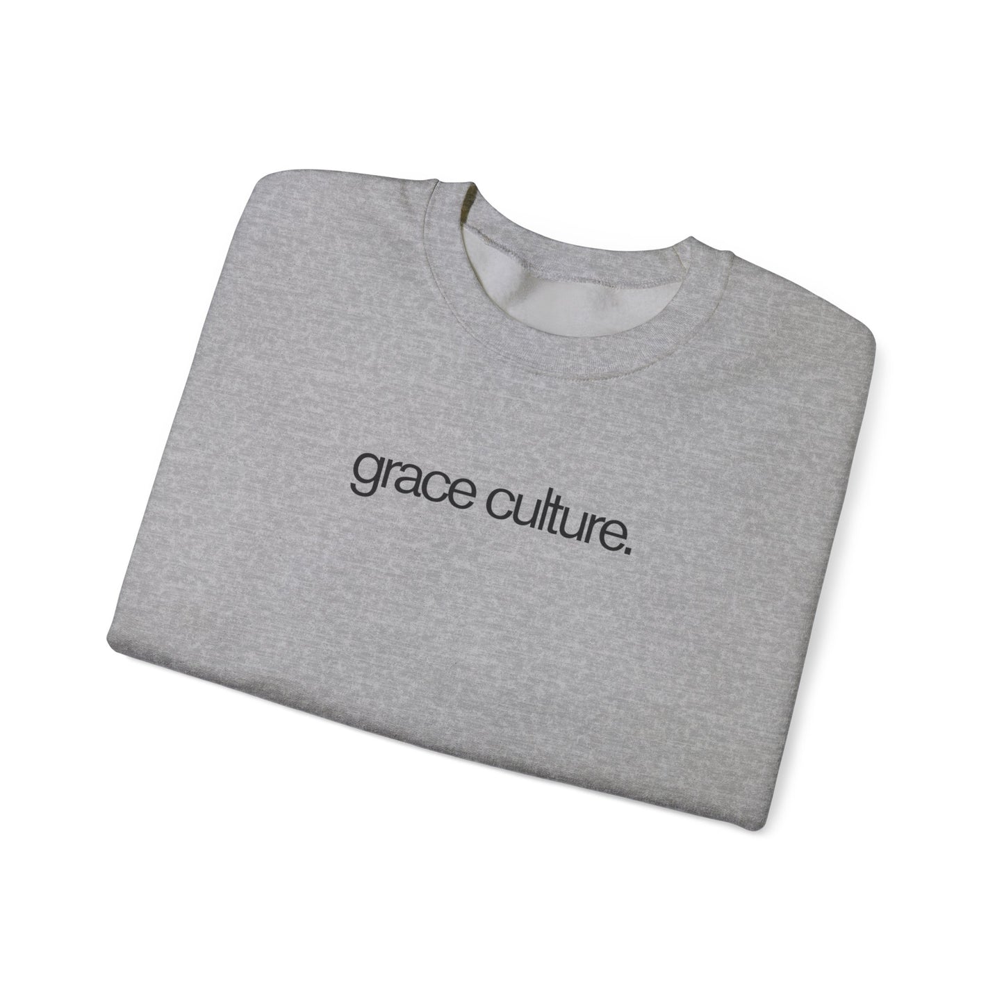 Grace Culture (Oversized Crewneck Sweatshirt with Bible Verse Down Sleeve)