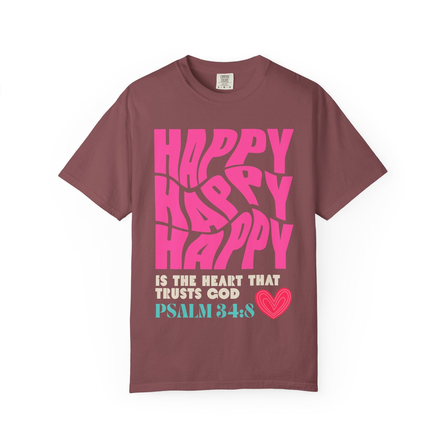 Happy Heart (Unisex Garment-Dyed T-shirt)