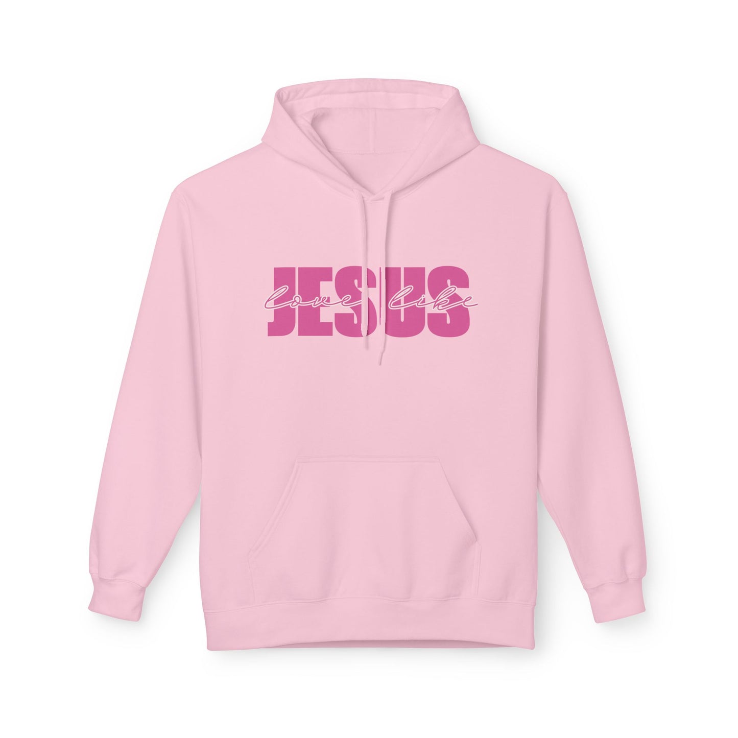 Jesus Pink Script Hoodie — Christian Faith Graphic Hoodie