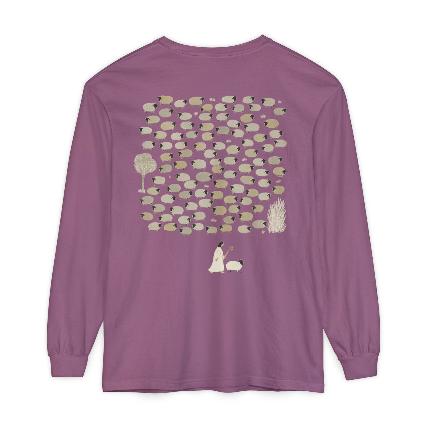 He Leaves the 99 (Unisex Garment-dyed Long Sleeve T-Shirt)