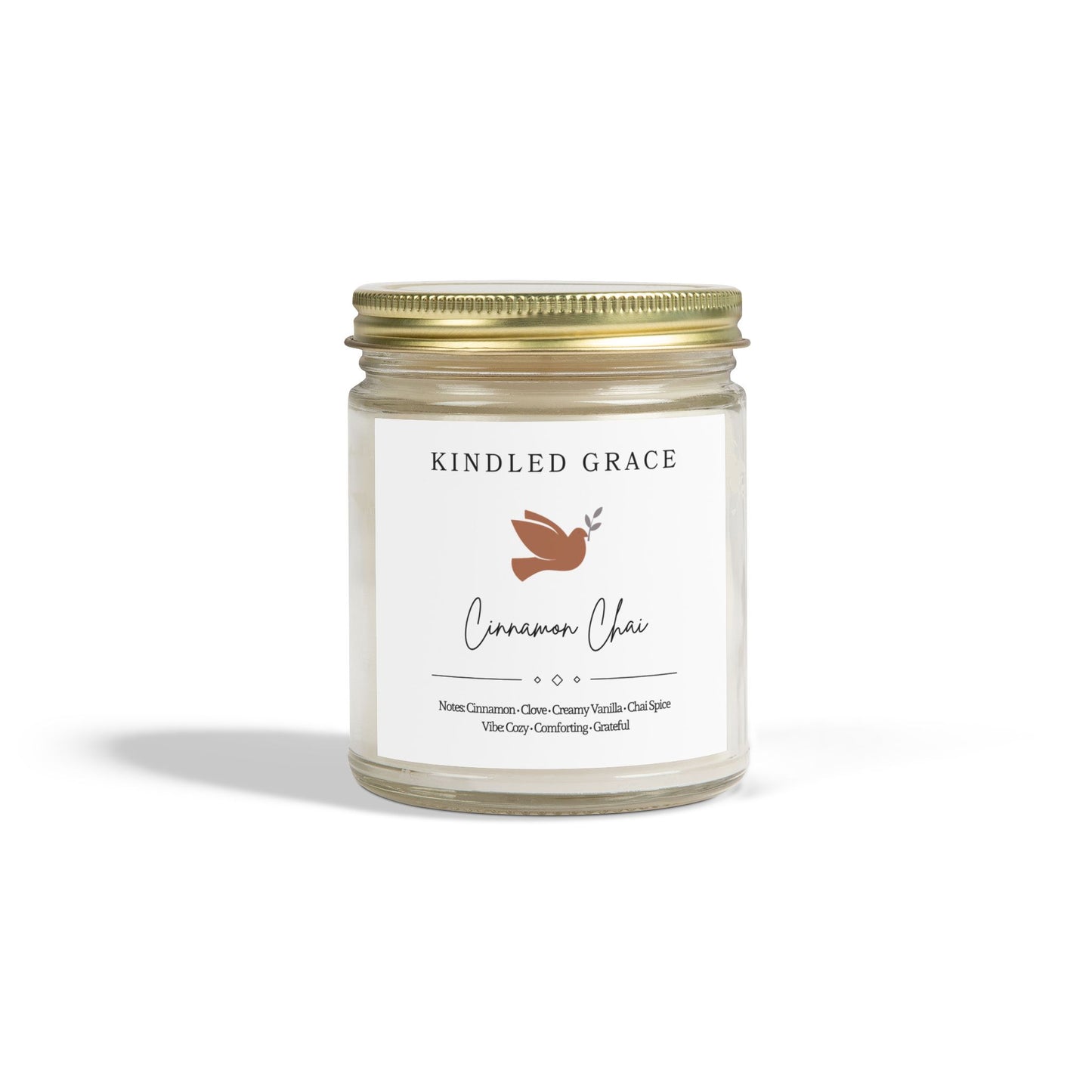 Cinnamon Chai Scented Candle - Cozy Aromatherapy (4oz, 9oz)