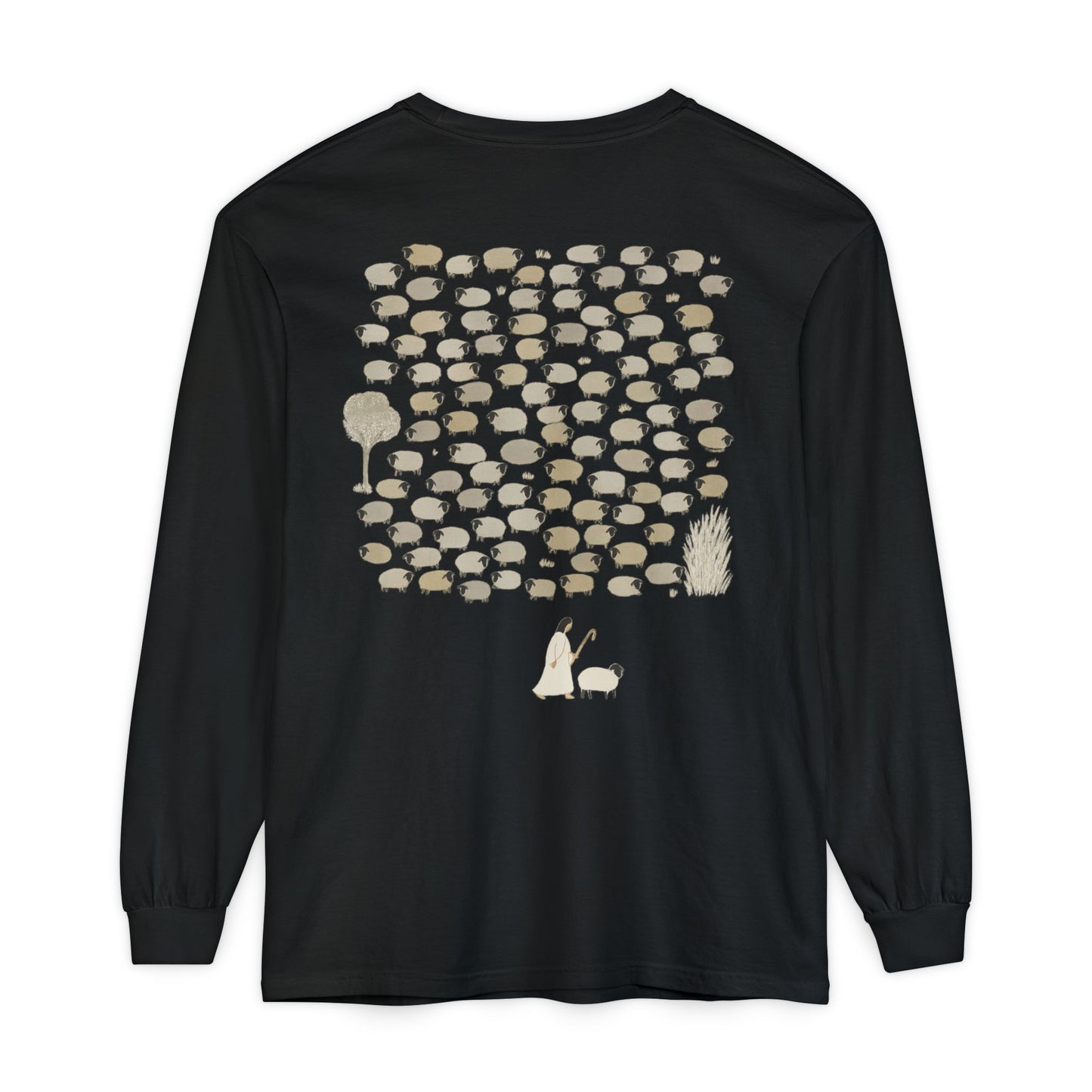 He Leaves the 99 (Unisex Garment-dyed Long Sleeve T-Shirt)