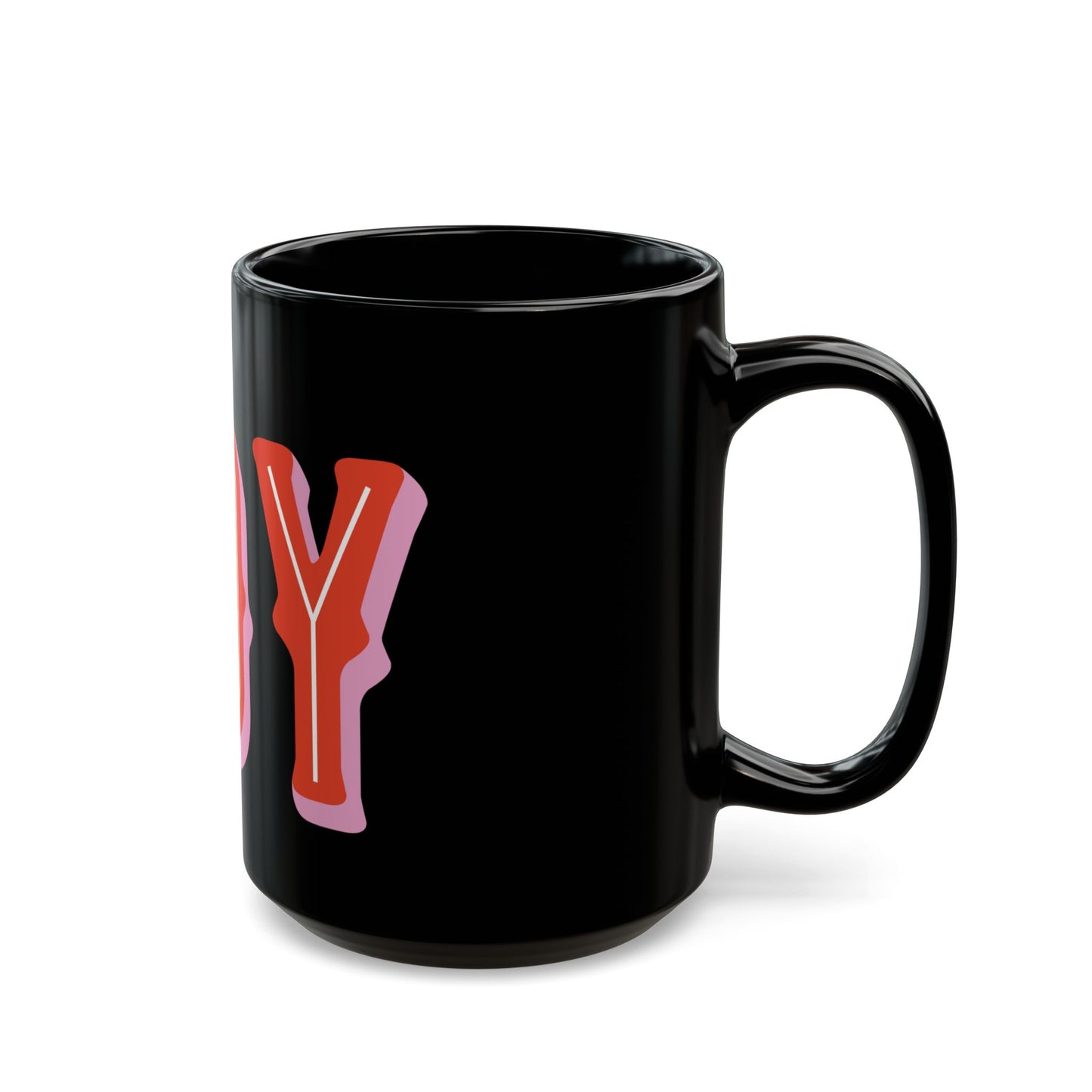 Joyful Black Mug - 11oz & 15oz Coffee Cup