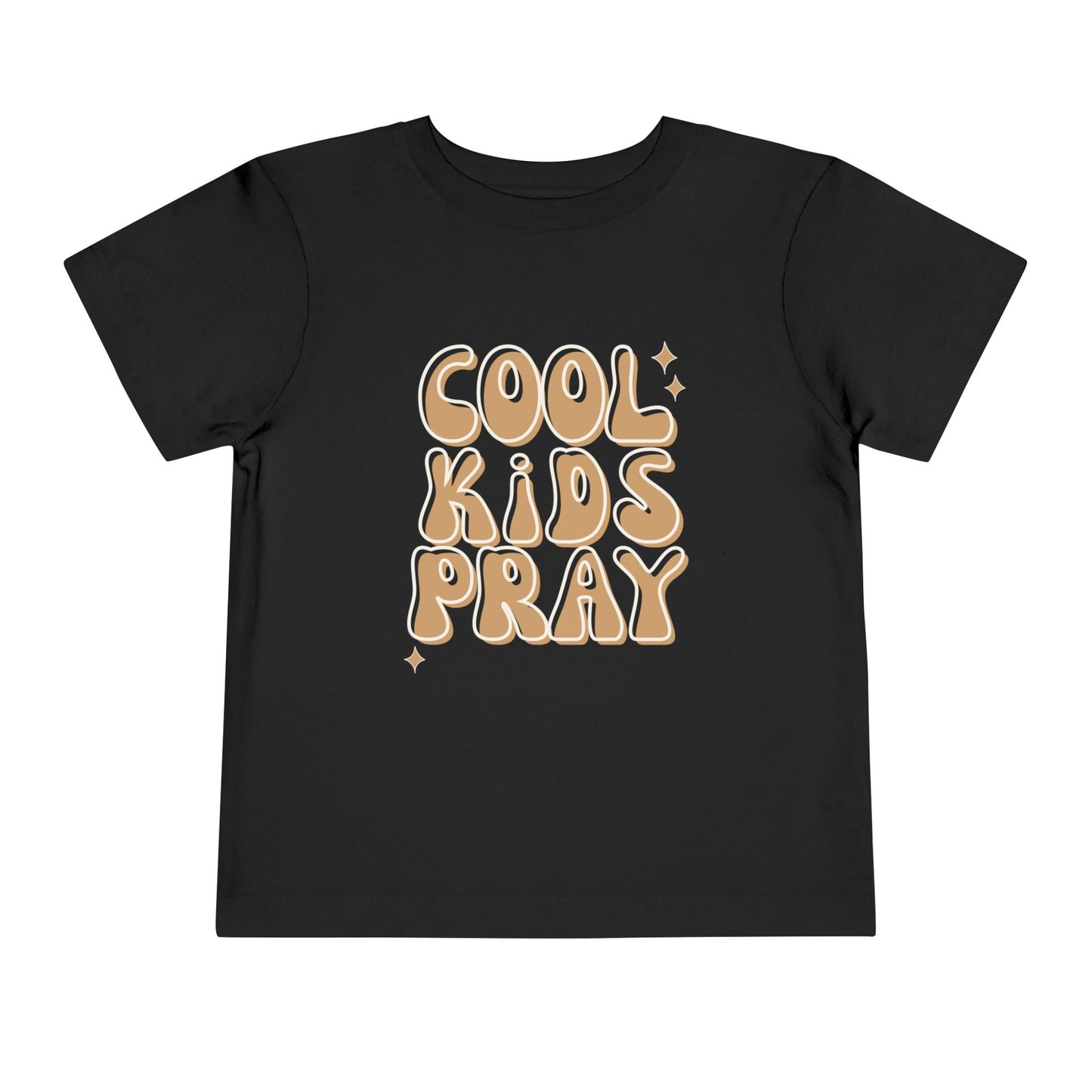 Cool Kids Pray Toddler Tee — Cute Retro Graphic Kids T‑Shirt