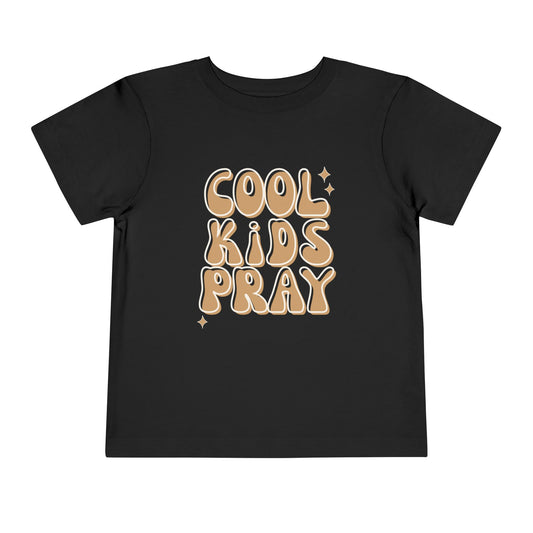 Cool Kids Pray Toddler Tee — Cute Retro Graphic Kids T‑Shirt