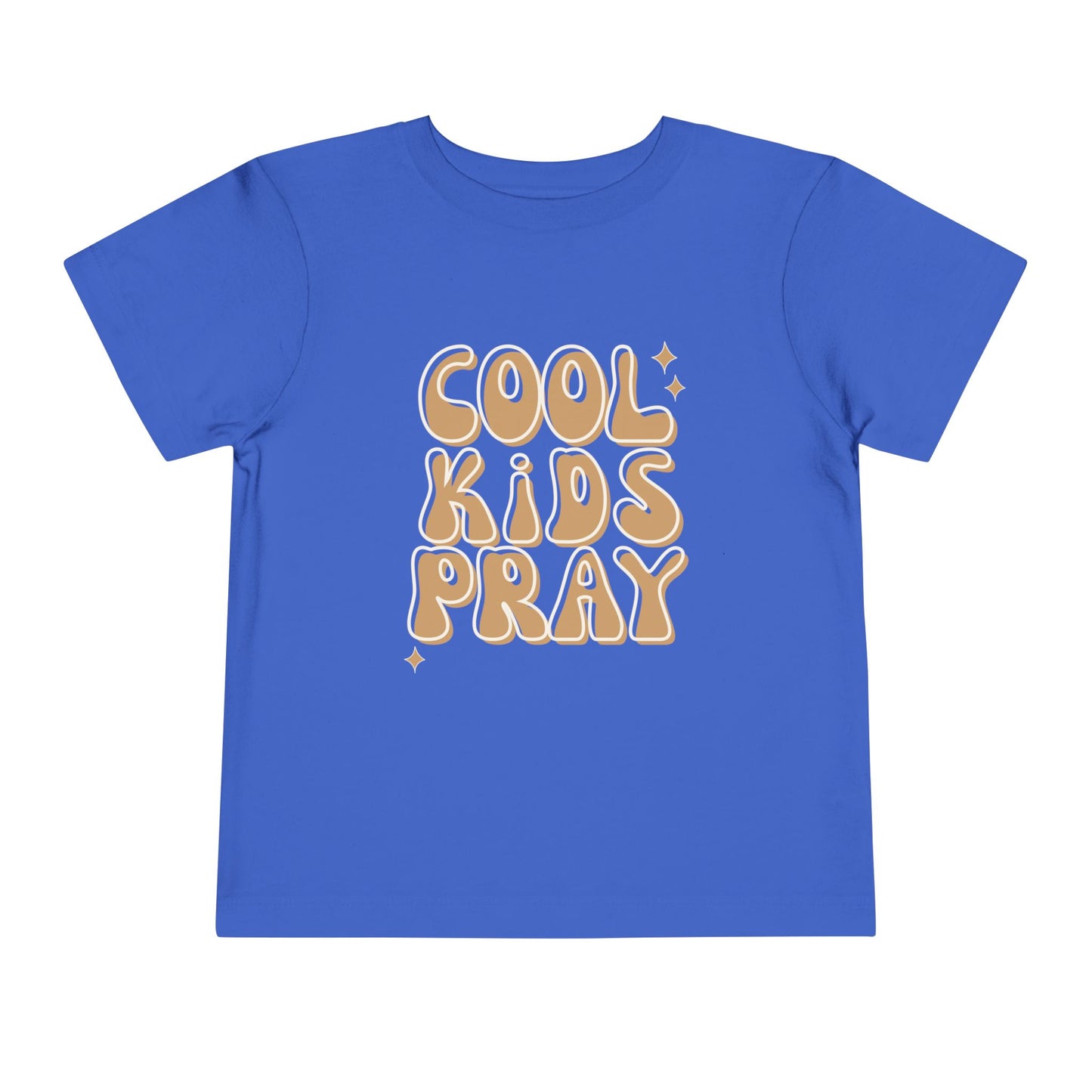 Cool Kids Pray Toddler Tee — Cute Retro Graphic Kids T‑Shirt