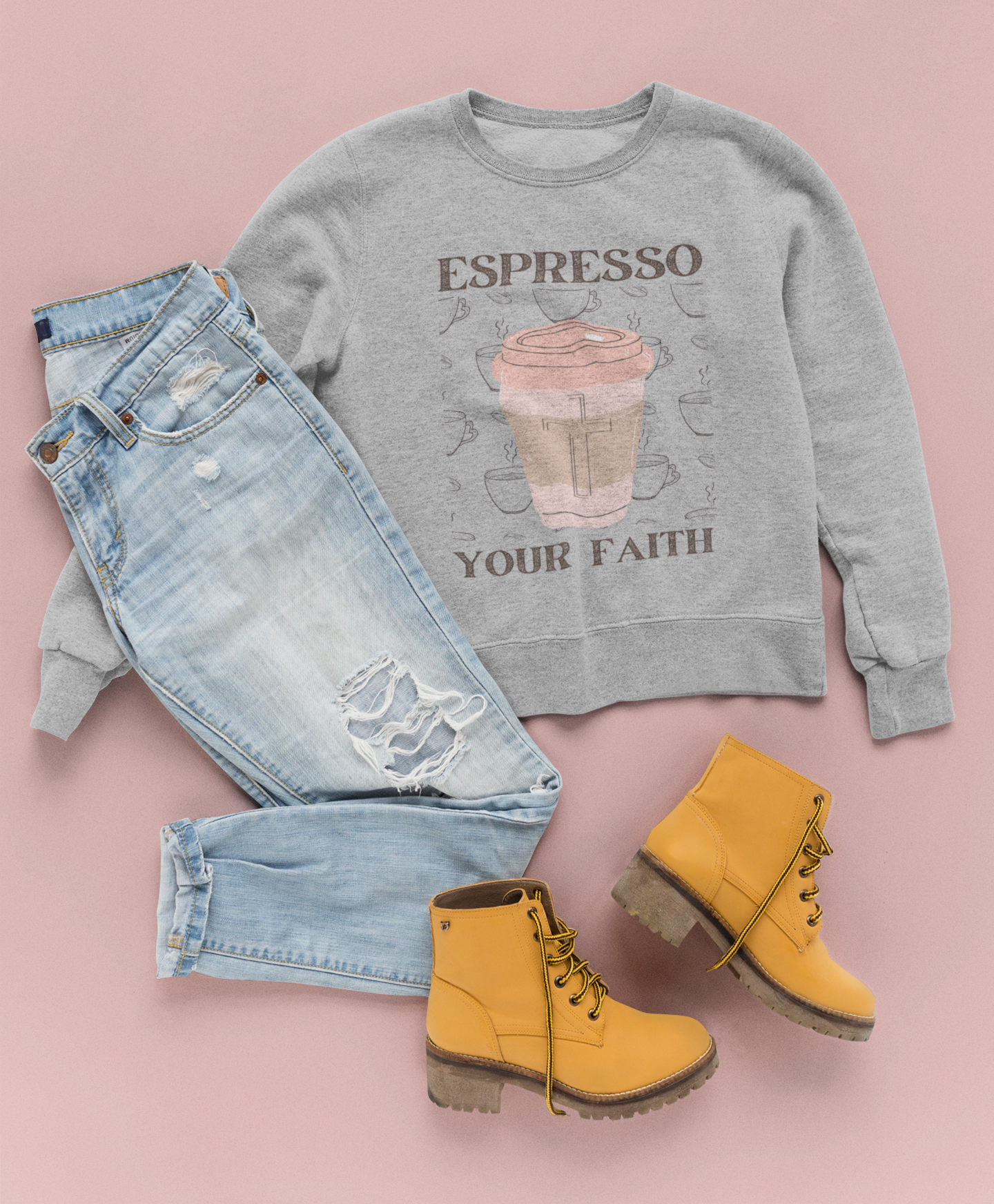 Espresso Your Faith (Unisex Heavy Blend™ Crewneck Sweatshirt)