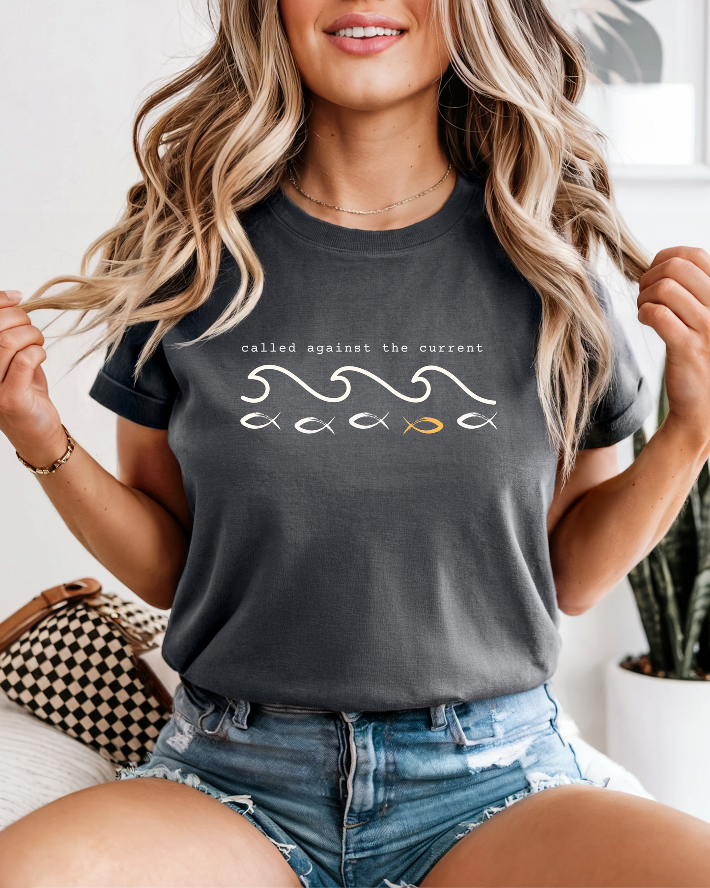 Called Against the Current (Unisex Garment-Dyed T-shirt)