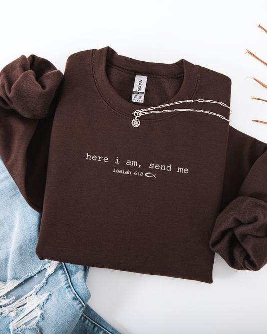 Here I am, Send Me (Unisex Heavy Blend™ Crewneck Sweatshirt)