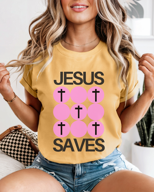 Jesus Saves (Unisex Garment-Dyed T-shirt)