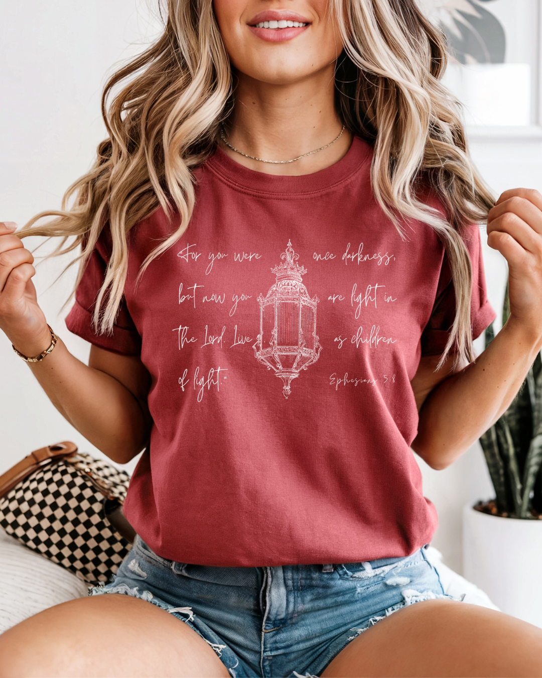 Light in the Lord (Unisex Garment-Dyed T-shirt)