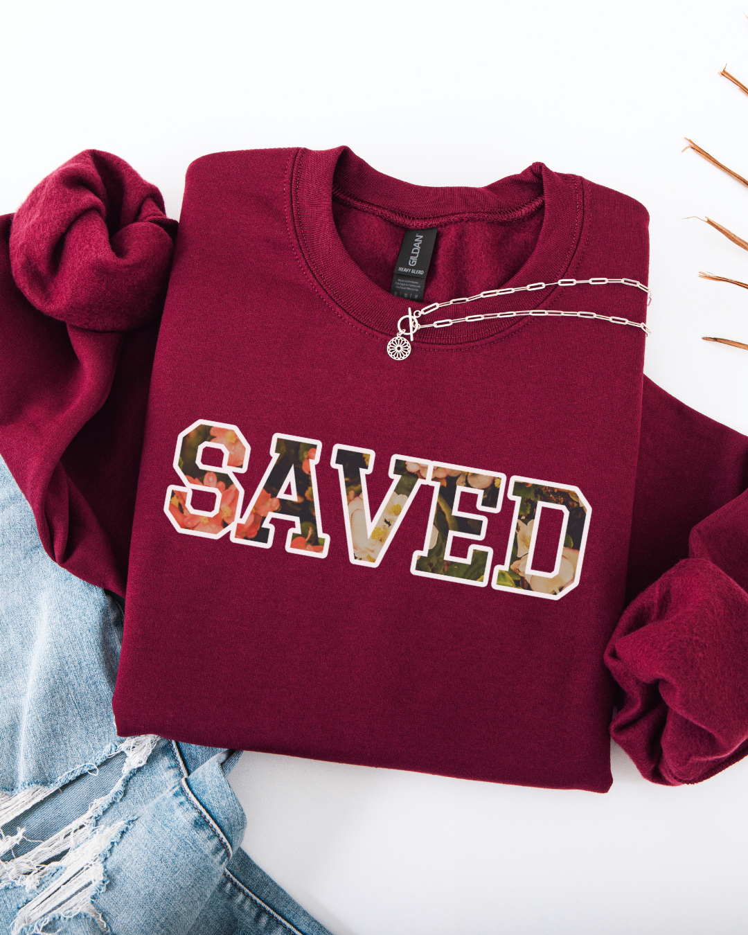 SAVED (Unisex Heavy Blend™ Crewneck Sweatshirt)