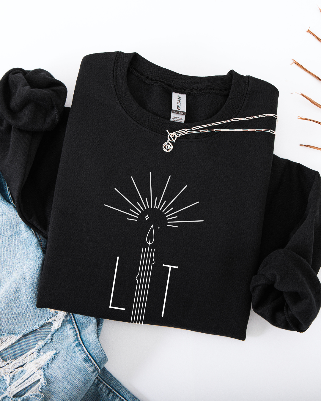 Lit for the Lord (Unisex Heavy Blend™ Crewneck Sweatshirt)