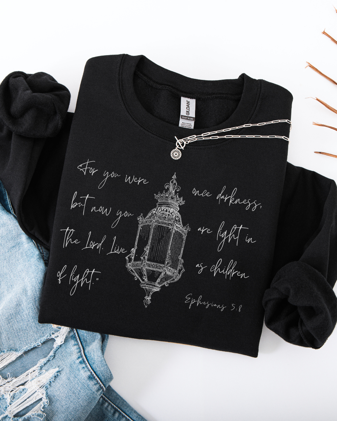 Light in the Lord (Unisex Heavy Blend™ Crewneck Sweatshirt)