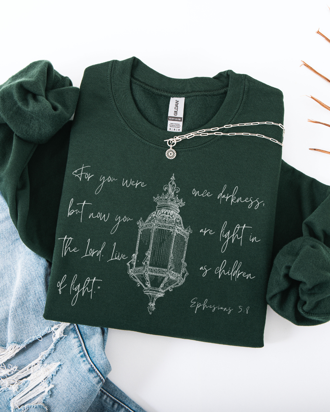 Light in the Lord (Unisex Heavy Blend™ Crewneck Sweatshirt)