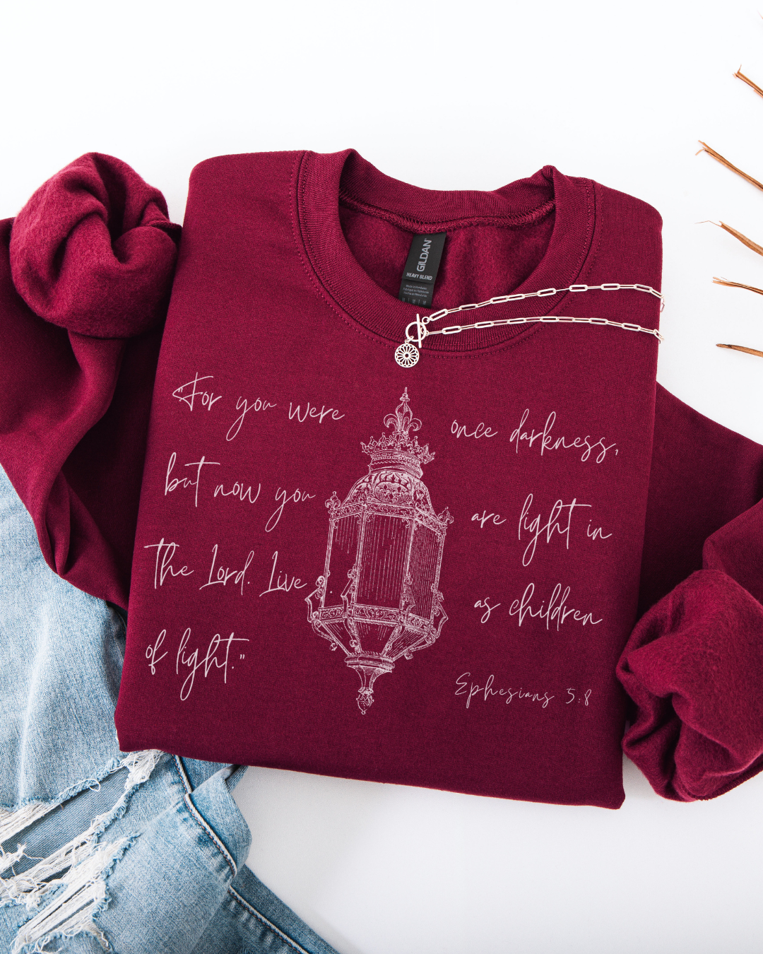 Light in the Lord (Unisex Heavy Blend™ Crewneck Sweatshirt)