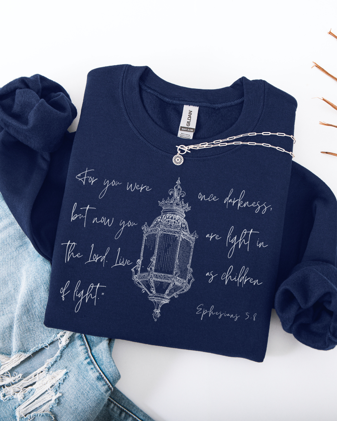 Light in the Lord (Unisex Heavy Blend™ Crewneck Sweatshirt)
