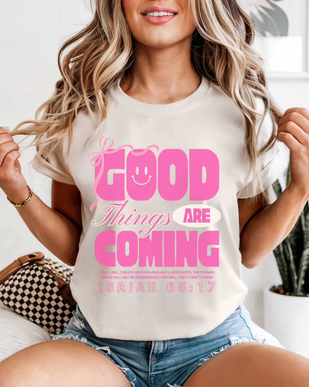 Good Things Are Coming (Unisex Garment-Dyed T-shirt)