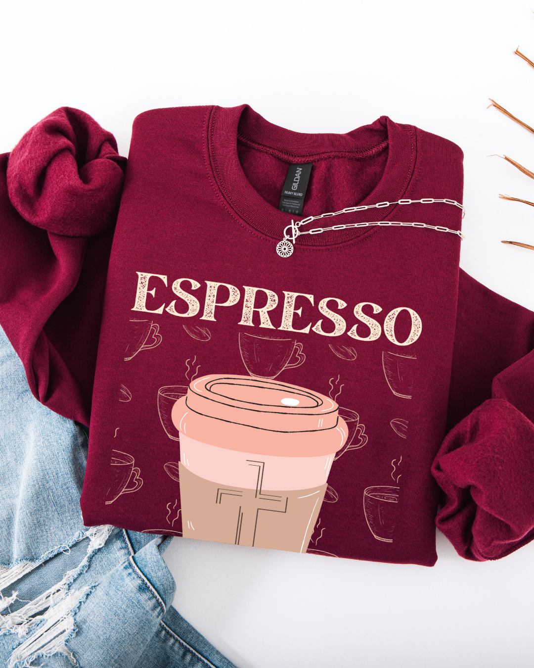 Espresso Your Faith (Unisex Heavy Blend™ Crewneck Sweatshirt)
