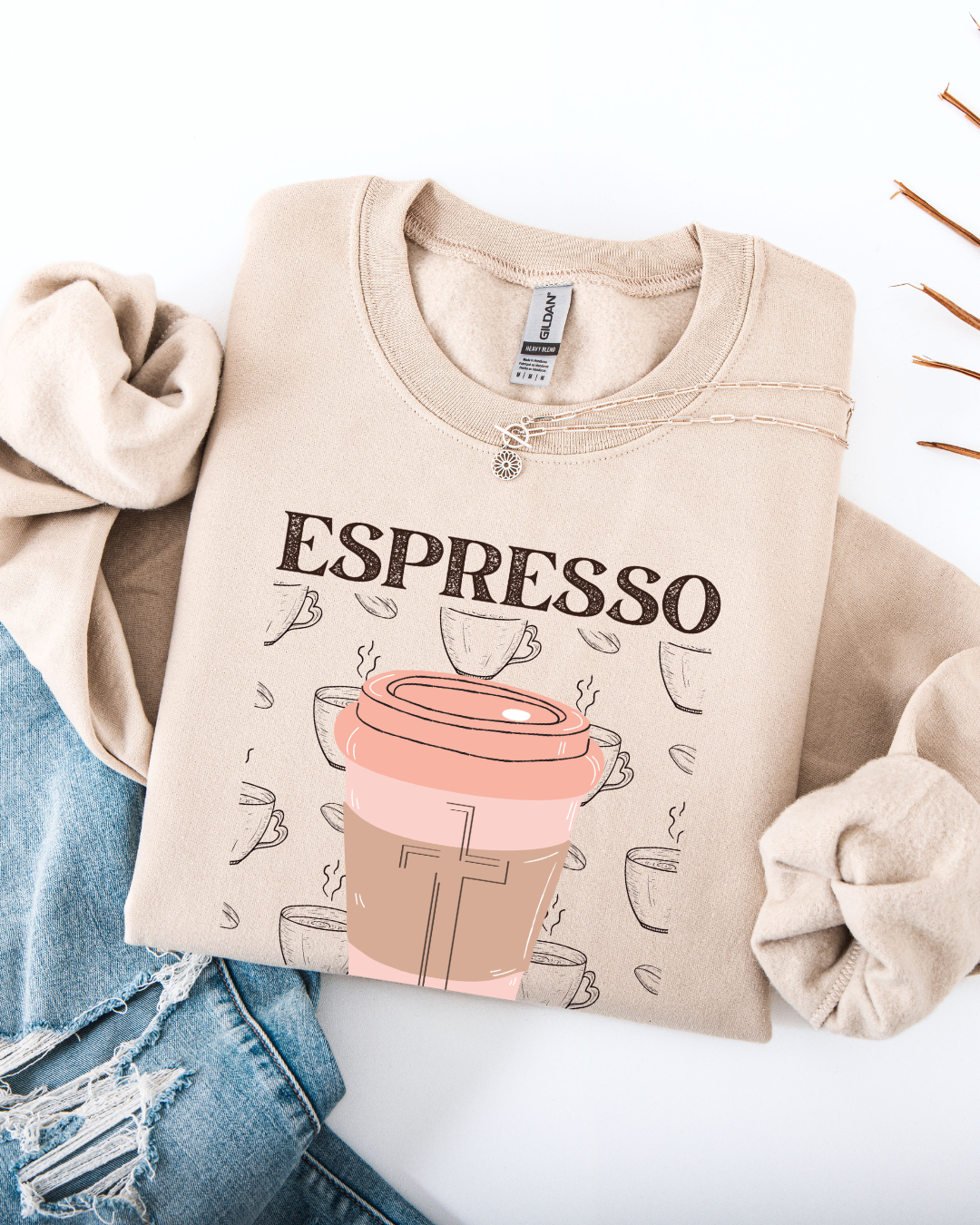 Espresso Your Faith (Unisex Heavy Blend™ Crewneck Sweatshirt)