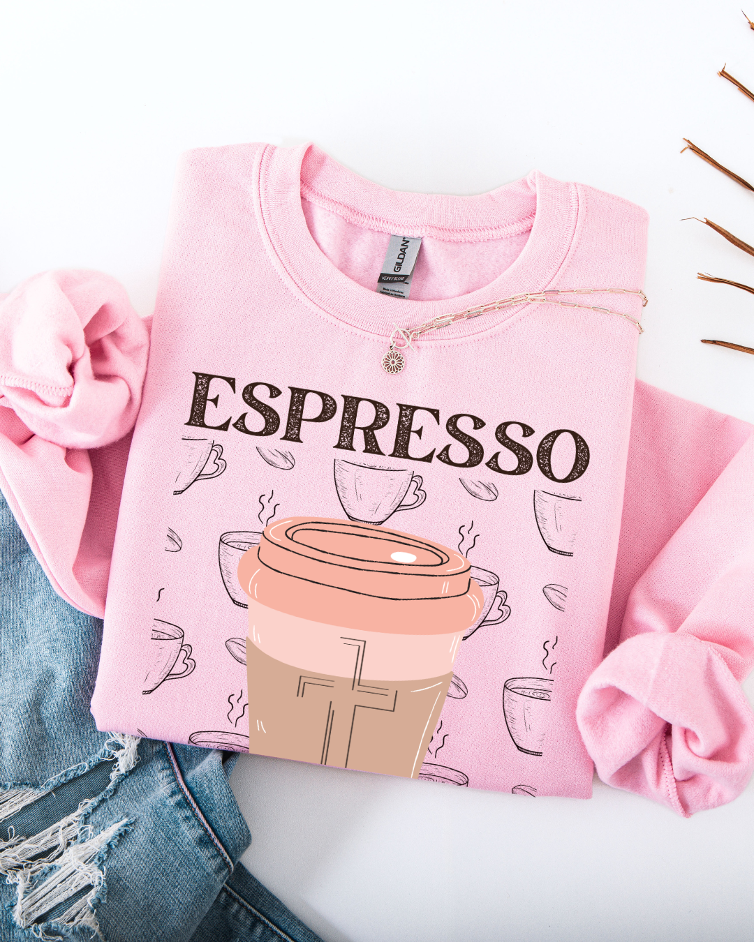 Espresso Your Faith (Unisex Heavy Blend™ Crewneck Sweatshirt)