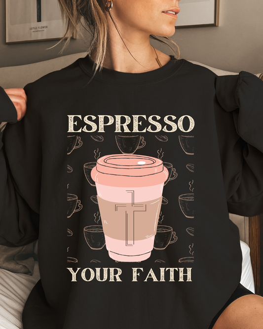 Espresso Your Faith (Unisex Heavy Blend™ Crewneck Sweatshirt)