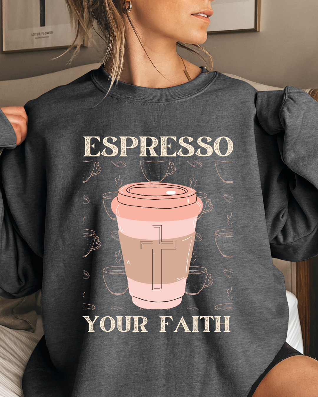 Espresso Your Faith (Unisex Heavy Blend™ Crewneck Sweatshirt)