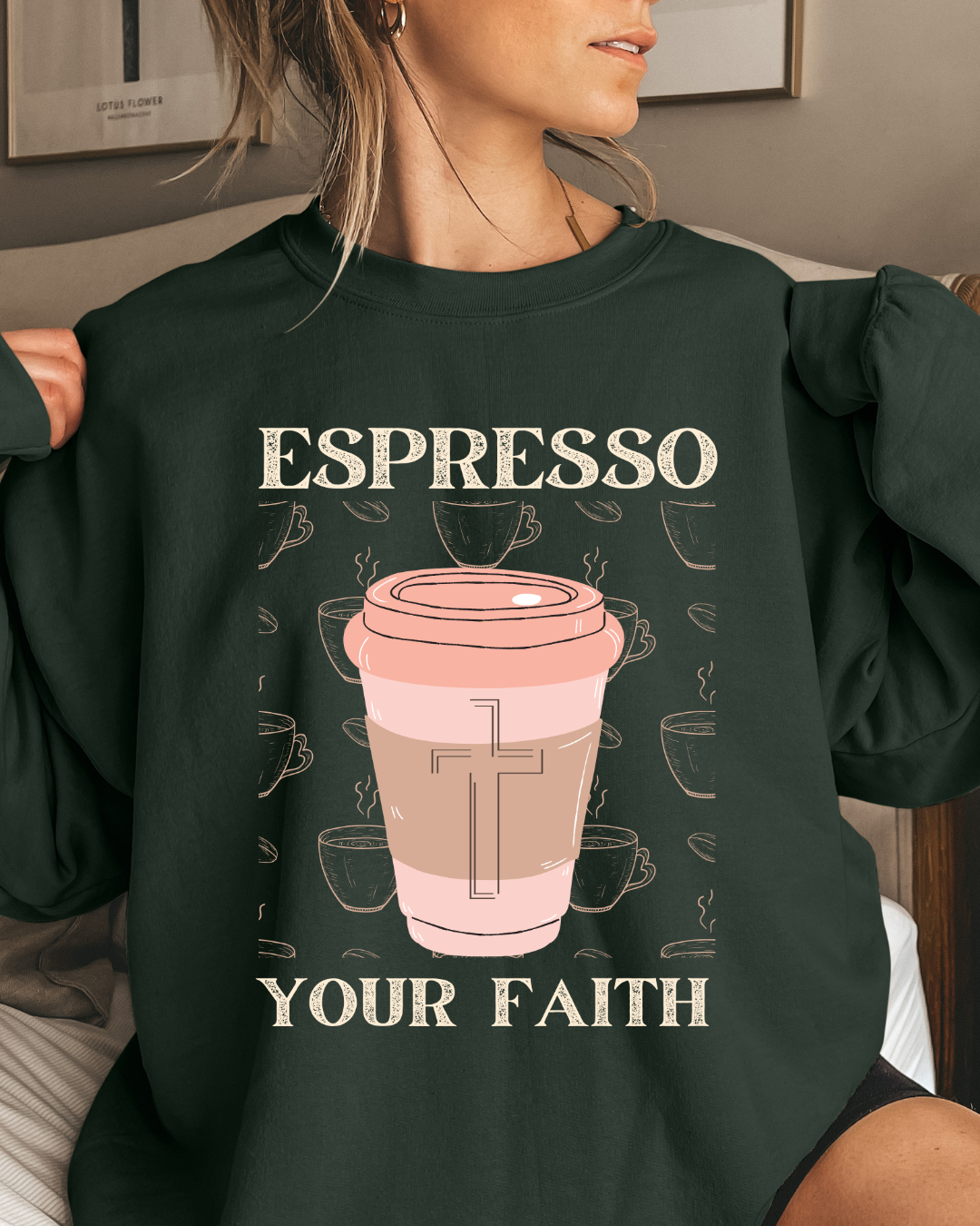 Espresso Your Faith (Unisex Heavy Blend™ Crewneck Sweatshirt)