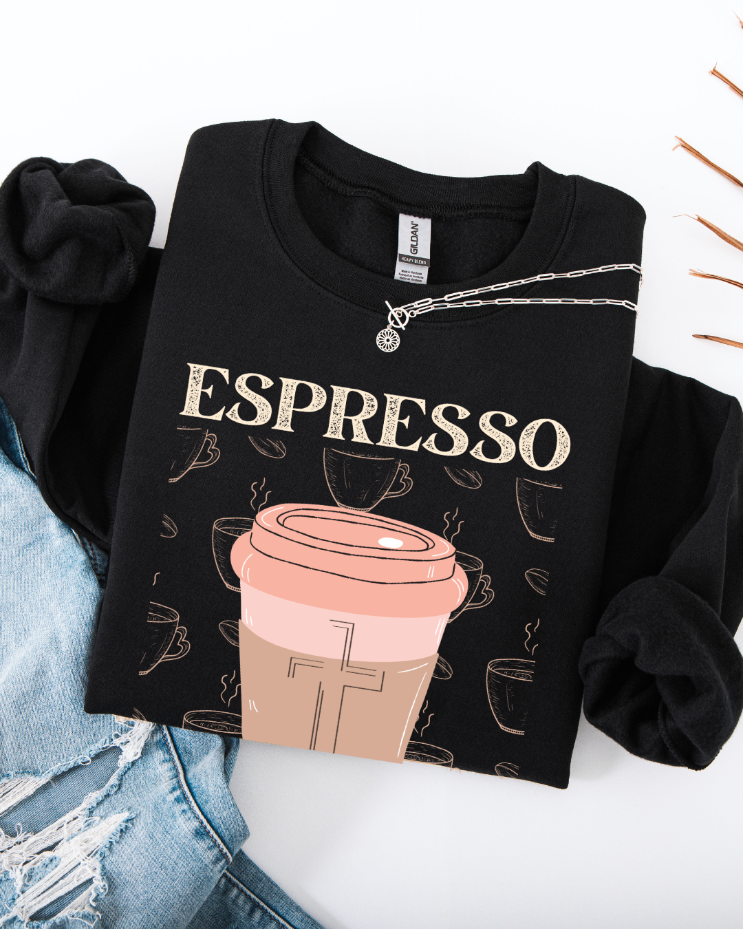 Espresso Your Faith (Unisex Heavy Blend™ Crewneck Sweatshirt)