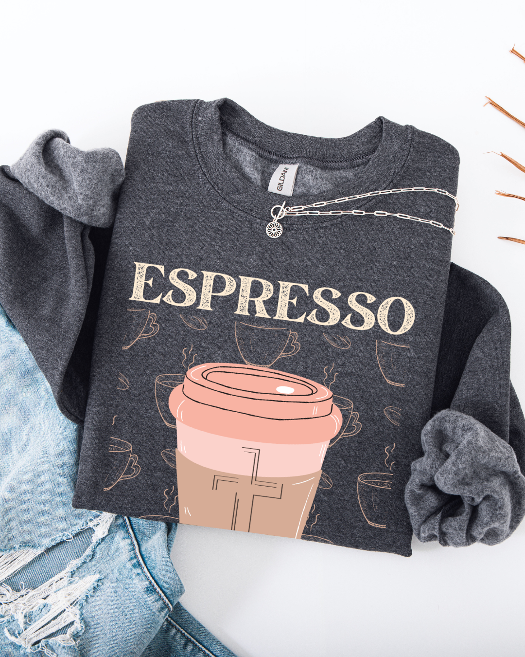 Espresso Your Faith (Unisex Heavy Blend™ Crewneck Sweatshirt)