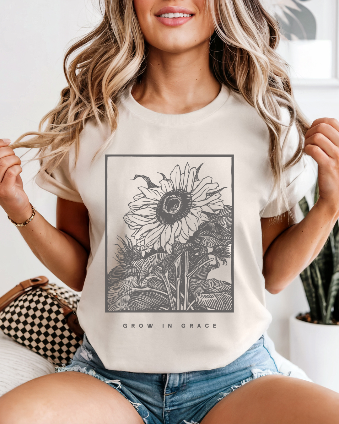 Grow in Grace (Unisex Garment-Dyed T-shirt)