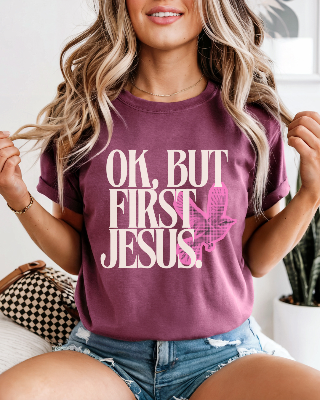 But First Jesus (Unisex Garment-Dyed T-shirt)