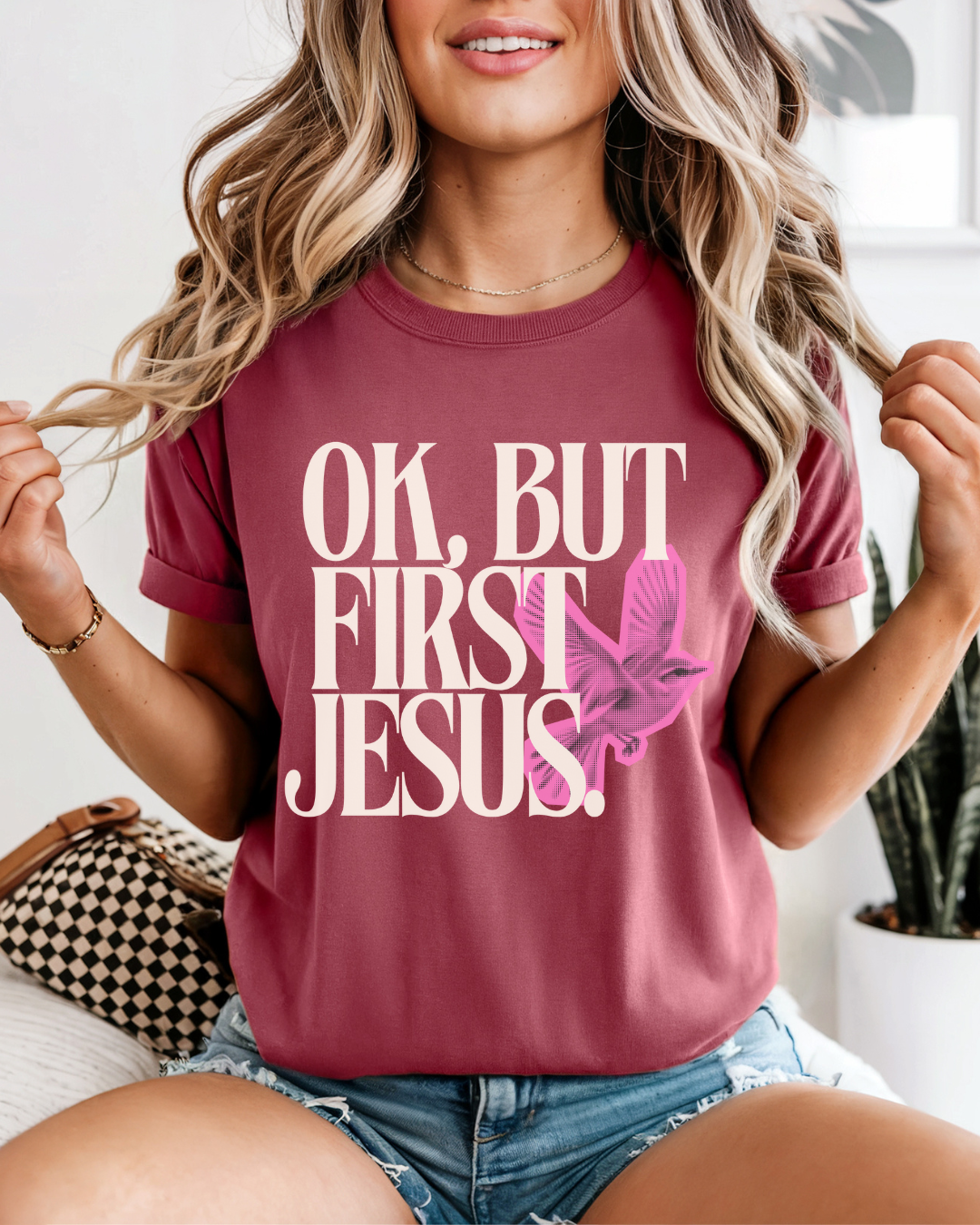 But First Jesus (Unisex Garment-Dyed T-shirt)